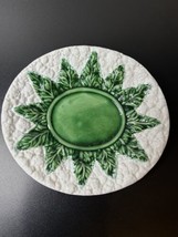 Vintage Bordallo Pinheiro Majolica White and Green Cauliflower Plate - £64.33 GBP