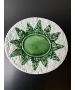 Vintage Bordallo Pinheiro Majolica White and Green Cauliflower Plate - £64.69 GBP