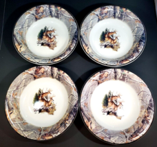 Set of 4 Realtree Al Agnew Deer scene Soup Bowl from Bass Pro Shops - £27.68 GBP