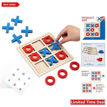 Jumbo Wooden Tic Tac Toe Game for Seniors with Cognitive Activity Templates - $34.60
