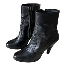 Black Italian Genuine Leather Ankle Booties Size 6 - £35.56 GBP
