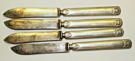 Vintage Rockford Silver Plate Co Triple Plated Fruit Desert Knives Set O... - $24.75