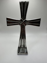 Vintage Aluminum Standing Decor Religious Cross 8” - $29.70