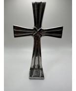 Vintage Aluminum Standing Decor Religious Cross 8” - £23.35 GBP