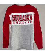 Blue 84 Nebraska Huskers Red and Gray Crewneck Sweater - $324.86 MXN