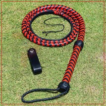 Cow Hide Leather BULL WHIP 06 Long 12 Plait Indiana Jones Whip with Black Holder - £19.27 GBP