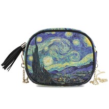 HOT Small Shoulder Bag For Women Messenger Bags Ladies Retro Leather Van Gogh Oi - £28.91 GBP