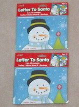 NEW Lot of 2 Letter To Santa 3-Piece Kit Letter Sticker Sheet Envelope C... - £7.23 GBP