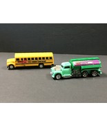 Vintage Played with Truck and Bus ERTL and Mattel/Hot Wheels #MQ108 - £5.17 GBP
