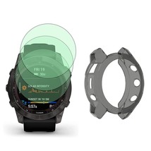 Watch Screen Protector (3+1Pack) Compatible For Garmin Fenix 7X 51Mm / 7X Solar  - £15.68 GBP