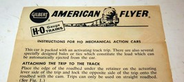 Ho Trains Vintage American Flyer Ho Mechanical Action Cars SHEET- FAIR- M50 - £2.20 GBP