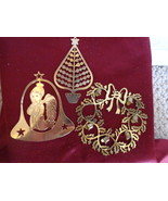 Three Brass Duchin &amp; Hallmark Cards Ornaments (#2751) - €16,22 EUR