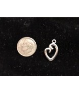 Fancy Heart antique silver Charm Pendant - Necklace Charm - £8.96 GBP