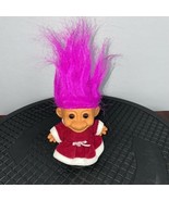 Russ Troll Doll Magenta Pink Hair Brown Eyes Red White Velvet Dress Outfit - £10.68 GBP