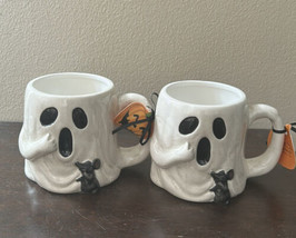 Blue Sky Clayworks Mugs set of 2 New Ghost Halloween themed  - £29.10 GBP