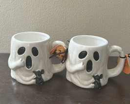 Blue Sky Clayworks Mugs set of 2 New Ghost Halloween themed  - £29.30 GBP