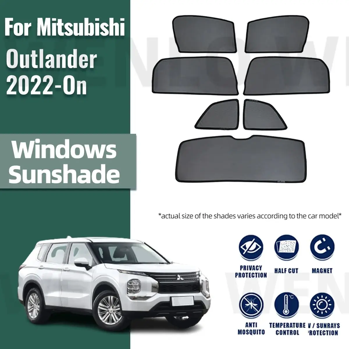 For Mitsubishi Outlander GM 2022 2023 2024 Car Sunshade Visor Front Windshield - £30.39 GBP+