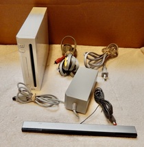 Nintendo Wii Gaming Console Sensor +Cords Gamecube Compatible RVL-001 US... - $77.99