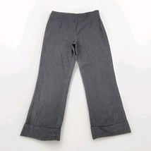 Moschino Gray Linen Blend Capri Pants USA 8 Made in Italy Straight Leg - $44.54