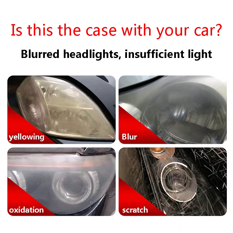 Car Light Restorative Liquid Removing Oxidation Dirt Portable Headlight Repair - £13.36 GBP