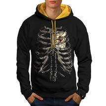 Wellcoda Ace of Heart Card Gamble Mens Contrast Hoodie, Bone Casual Jumper - £30.96 GBP