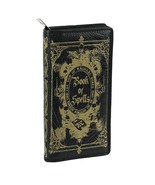 Black and Gold Book of Spells Checkbook Style Wallet Gothic Fashion - £31.64 GBP