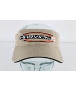 Vintage NASCAR Spell Out Kevin Harvick Racing Strapback Visor Cap Hat Beige - $29.65