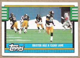 1990 Topps #527 Brister Has A Clear Lane Pittsburgh Steelers - $1.89