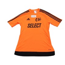 Ole Select Adidas Shirt Mens S Orange Black Crew Neck Short Sleeve Socce... - £20.15 GBP