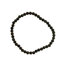 4Mm Black Obsidian Stretch Bracelet - £7.57 GBP