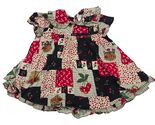 Baby Girls 18M KLOZ Patchwork Cherry Pie Patchwork Fruit Ruffle Dress Ma... - $24.75