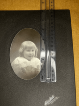Young Gazing Girl Cabinet Card--Found Snapshot-Elite Studio 3”x5” Img - £7.00 GBP