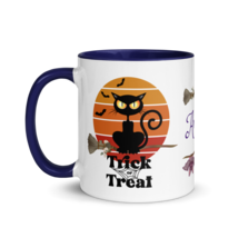 Personalized Coffee Mug 11oz | Add Your Name to The Witch Cat Trick or T... - £23.17 GBP