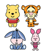 pdf 4 Sets BABY Pooh Tigger Eeyore Tigger Cross Stitch Pattern Patterns - $9.95