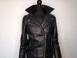 New Custom  Leather Studded Jacket by Customs 2019 - £251.78 GBP