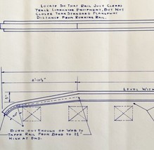 1950 Railroad Bangor Aroostook Blueprint  Guard Rail Track Lubricator F27 DWDD11 - $84.36