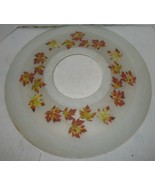 Vintage 19 1/4&quot; Maple Leaves Frosted Glass Ceiling Light Torche Lamp Sha... - $723.13 MXN