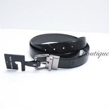 NWT Michael Kors Men&#39;s Cut to Size Reversible 34mm Belt Leather Grey Black $88 - $39.95