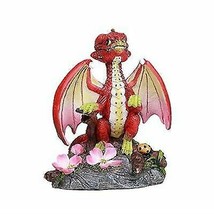 Ebros Colorful Fairy Garden Fruits And Berries Green Red Apple Dragon Statue - £20.74 GBP