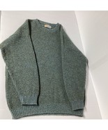 Robert Mackie Of Scotland Green/Blue Marled Wool/Cotton Sweater Men’s LA... - $872.31 MXN