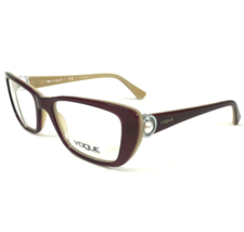 Vogue Brille Rahmen VO2749-H 1984 Brown Weinrot Rot Kunst Perlen 51-18-135 - £37.03 GBP