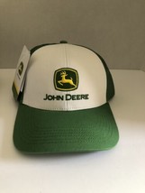 John Deere Green/White Mesh Trucker Hat Adjustable SnapBack One Size New w/ Tags - £17.17 GBP