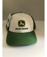 John Deere Green/White Mesh Trucker Hat Adjustable SnapBack One Size New... - $29.37 CAD