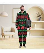 Ugly Christmas Flannel Hooded Onesie Pajamas For Adults - $81.70 CAD+