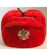RUSSIAN AUTHENTIC USHANKA RED MILITARY HAT STYLE 1 S , M, L, XL,XXL sizes avai - $25.69