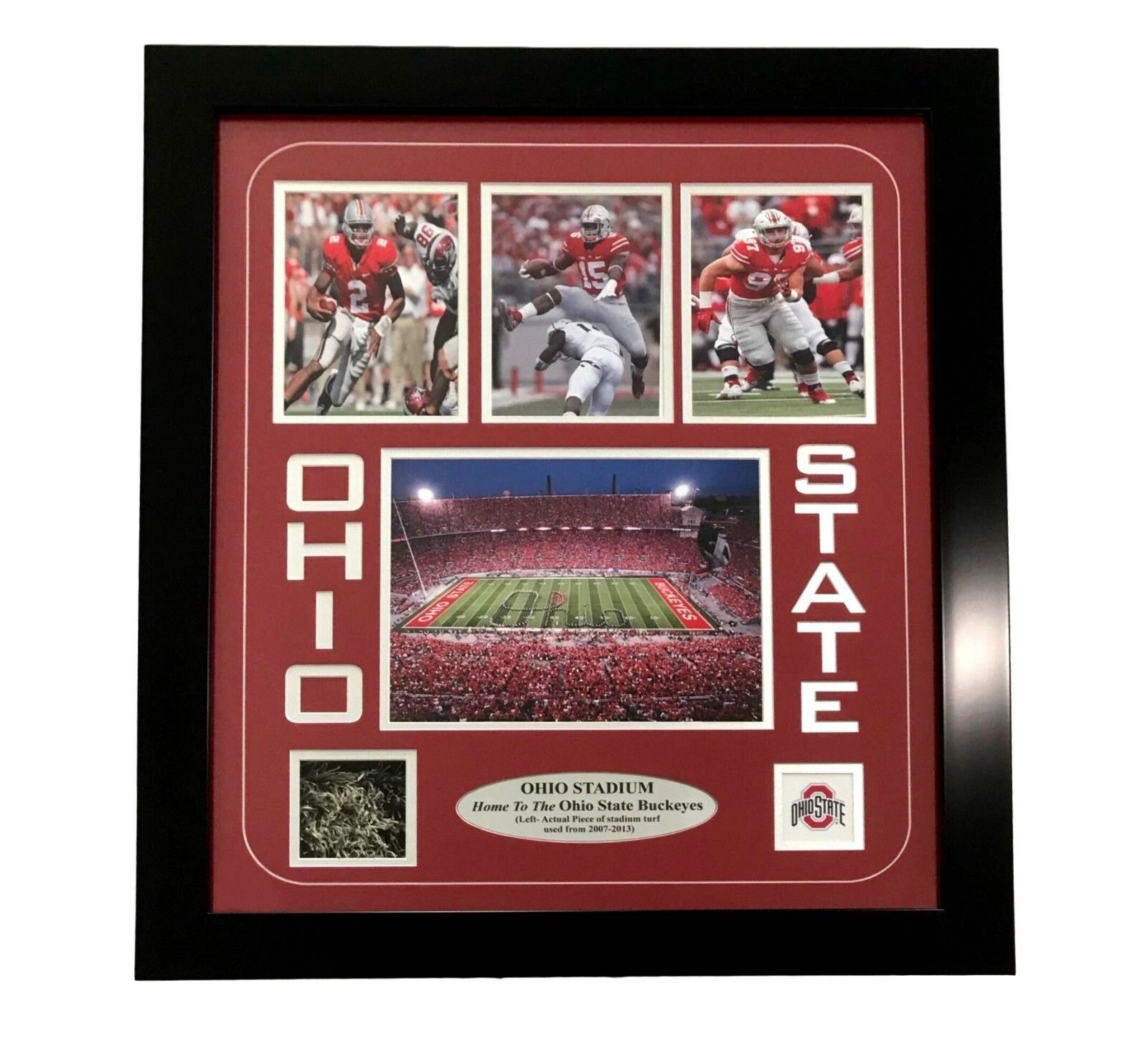 Primary image for Ohio State Stadium Authentic Game Used Turf Frame  COA Buckeyes Bosa Pryor Zeke