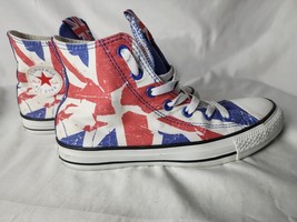 Converse Men 6 Women 8 United Kingdom High Top British Flag Shoe Sneaker - £59.51 GBP
