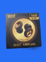Vosaf SE-01 Quiet Earplugs Black 45dB Noise Reduction Soft &amp; Comfort for... - $12.95