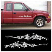 Decal kit DRAGON graphic for tuner sport compact car mini truck SMALL SILVER - £12.73 GBP