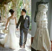 $4,900 New Vera Wang Stunning Ivory Silk Runway Wedding Gown Dress 10 - £647.94 GBP